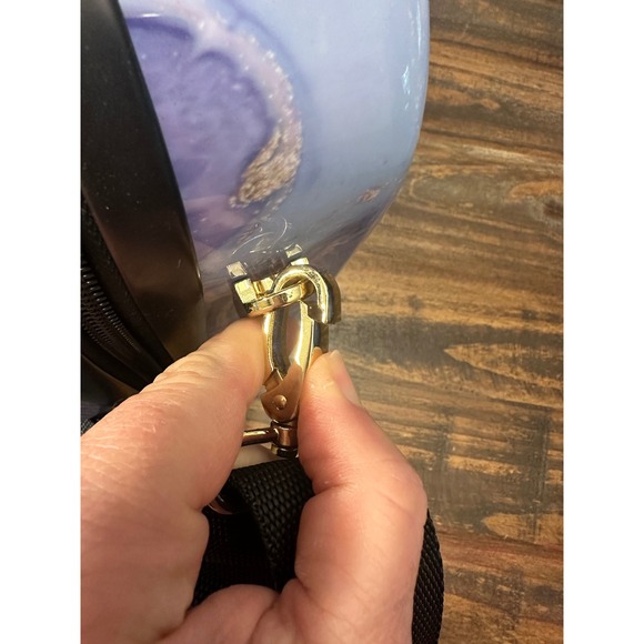 TRIFORCE‎ Marble Vanity Travel Case Cosmetic Bag Makeup Train Case w Strap - Picture 7 of 16